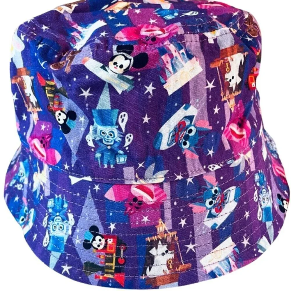 🆕🎡 NWT Disney Bucket Hat, Reversible by Joey Chou - Stitch, Mickey, Dumbo, etc